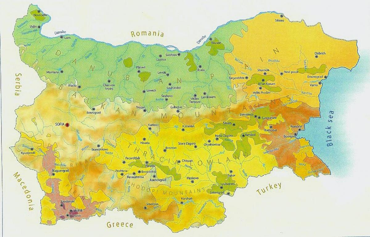 karta Bugarske klima