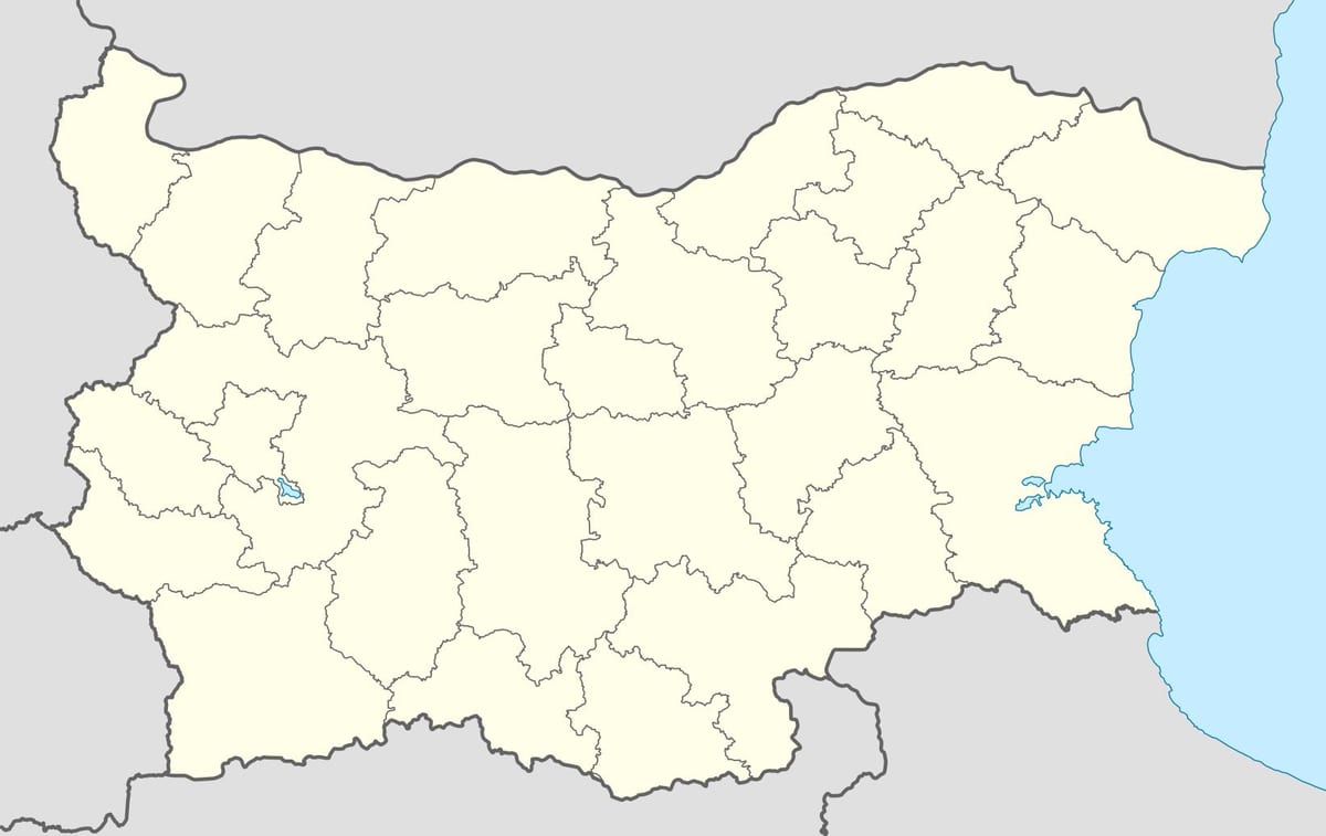 karta Bugarske vektorska karta