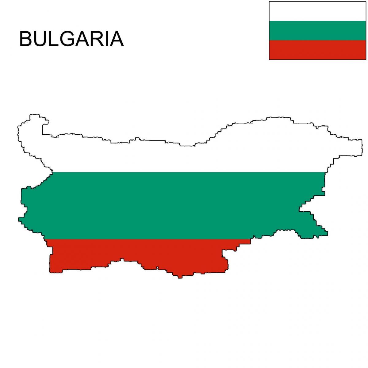 Zastava Bugarske na karti 