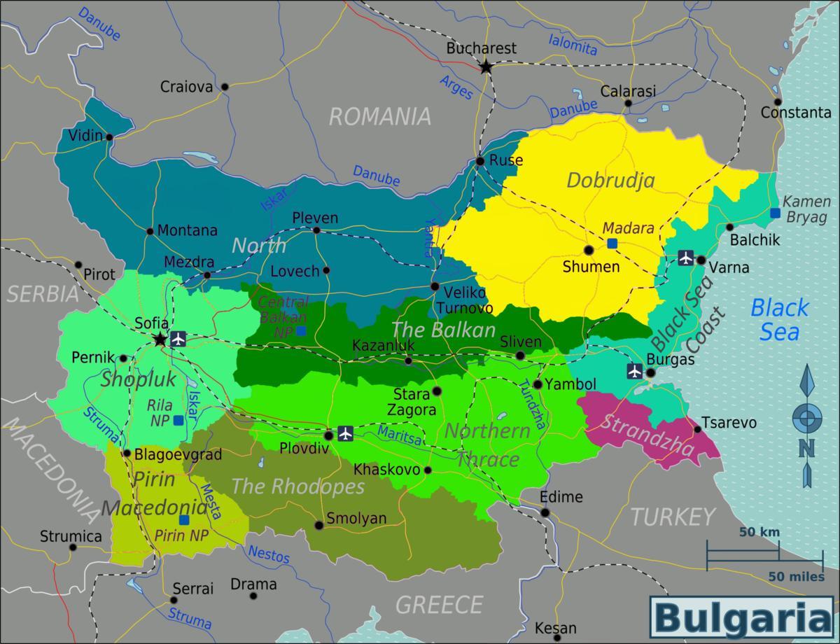 karta Bugarske zračne luke