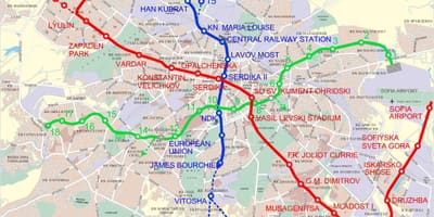 Karta Bugarske željeznice