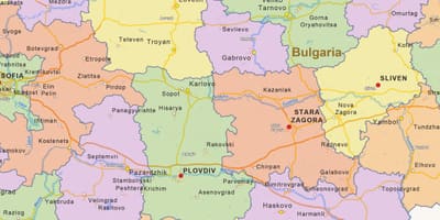 Karta Bugarske političke