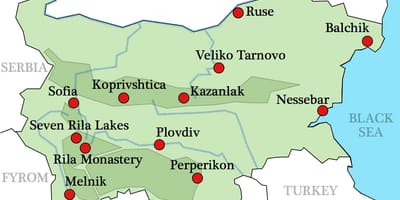Karta bugarski samostani