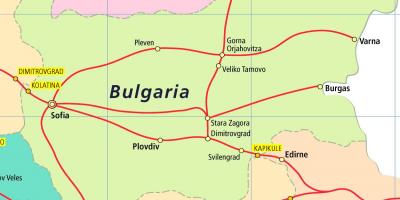 Bugarska vlakom na karti