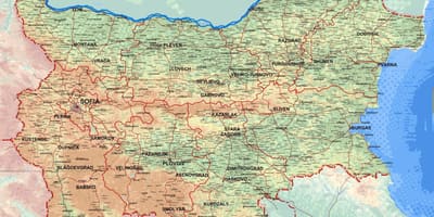 Kartu je detaljna karta Bugarske