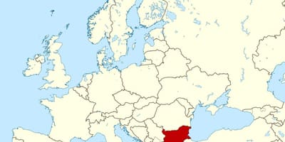 Karta svijeta, pokazuje Bugarskoj